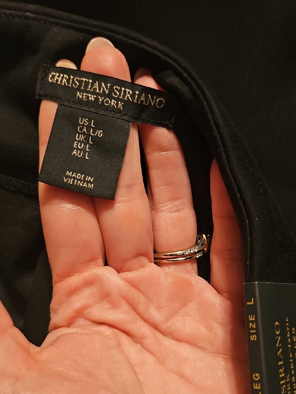 Christian Siriano Black Mid-Rise Straight Leg Pants - Picture 3 of 5